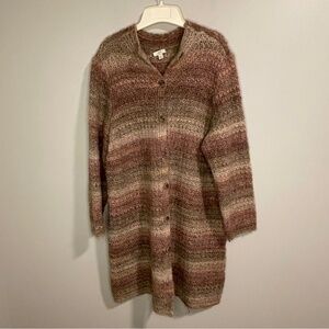 J Jill Alpaca Wool Blend Duster Cardigan L
